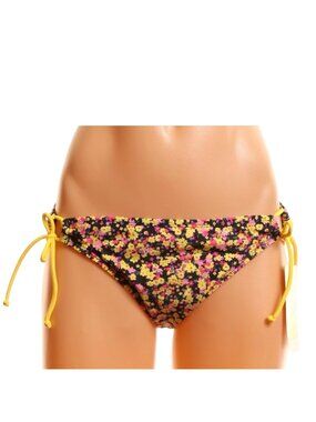 HOBIE Adjustable Hipster Bikini Bottoms Sz XL Multicolor Floral Tie Side Swim
